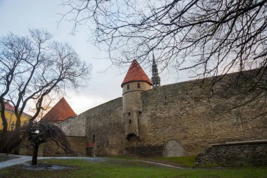 Tallinn, Estonya: Kiek de Kok Müzesi ve Ortaçağ Tallinn savunma surların tünellerde Bastion. UNESCO Dünya Mirası. Estonya'nın başkenti popüler turizm.