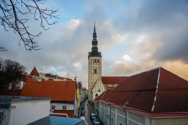 Tallinn Észtország Szent Miklós Templom Templom Niguliste Niguliste Kirik Alakult — Stock Fotó