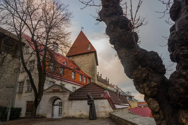 Det Tidigare Fängelset Tower Neitsitorn Gamla Tallinn Estland Maiden Tower — Stockfoto