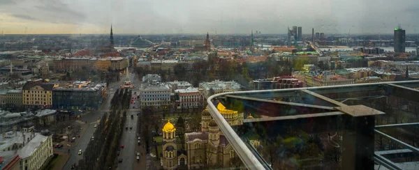 Riga Lettland Blick Auf Riga Von Der Aussichtsplattform Schöne Aussicht — Stockfoto
