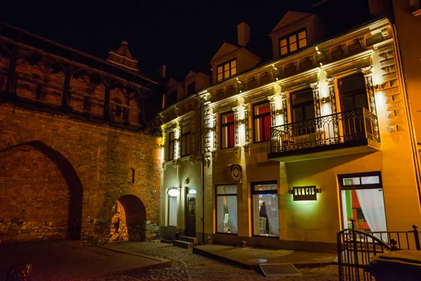 Riga Letonia Granja Juan Edificio Histórico Casco Antiguo Muralla Fortaleza — Foto de Stock