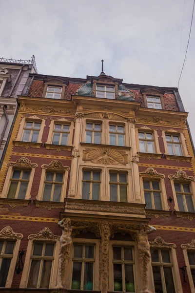 Riga Letonia Art Nouveau Architecture Riga Hermosas Fachadas Casas Arte — Foto de Stock