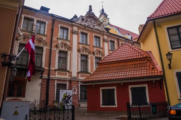 Riga Lotyšsko Jauniela Ulice Nastavena Pro Mnoho Ruských Filmů Starém — Stock fotografie