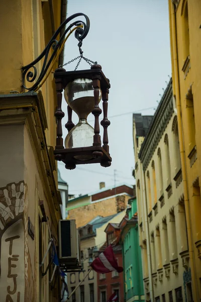Decorative Sand Clock Old Riga City Latvia Riga Capital Largest — Stock Photo, Image