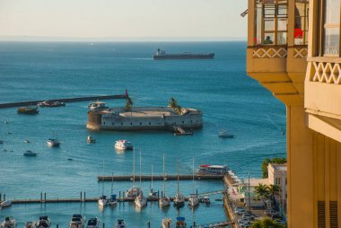 Salvador, Brezilya: Salvador Bahia San Marcelo Fort. All Saints Körfezi,aşağı şehir üst görünümü