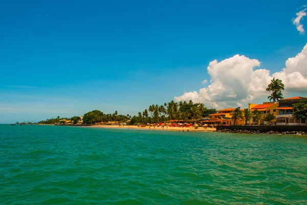 Vera Cruz, ilha Itaparica, Bahia, Brasil: bela ilha com palmeiras e uma praia perto da cidade de Salvador . — Fotografia de Stock