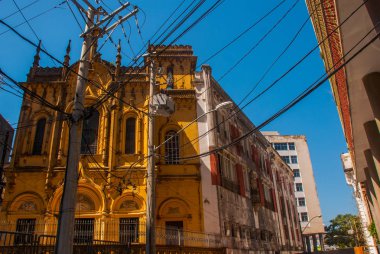 Salvador, Bahia, Brezilya: Portekiz kütüphanesinin binası. Şehir merkezinde klasik mimari binalar.