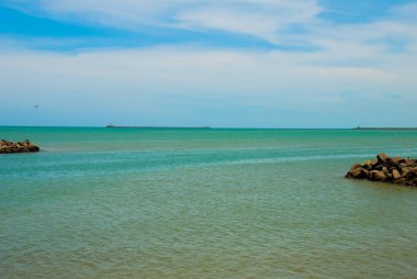 Olinda, Pernambuco, Brezilya: Olinda plaja bakan güzel manzara. Yüzmek burada tehlikelidir köpekbalıkları yüzmek..