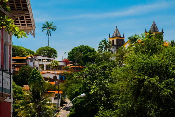 Olinda, Pernambuco, Brazília: a történelmi utcáin Olinda Pernambuco, Brazília a macskaköves és épületek kelt a 17. század, amikor Brazília portugál gyarmat. — Stock Fotó