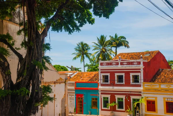 Olinda, Pernambuco, Brasilien: färgglada koloniala hus på Olinda på Brasilien — Stockfoto