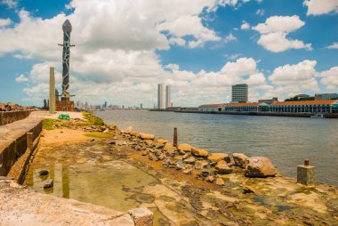 Recife, Pernambuco, Brezilya: Ünlü Brezilyalı heykeltıraş Francisco Brennand'ın eşsiz eserlerinin yer aldığı bir resifin üzerindeki Haborside parkı.