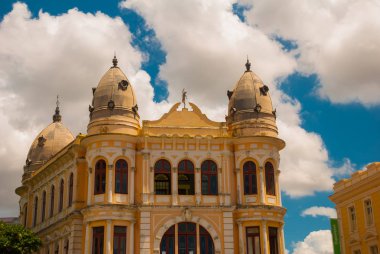 Recife, Pernambuco, Brezilya: Antik Recife semtinde Marco Zero Meydanı'nın panoramik manzarası