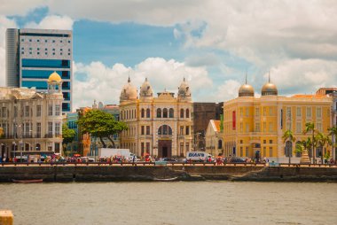 Recife, Pernambuco, Brezilya: Antik Recife semtinde Marco Zero Meydanı'nın panoramik manzarası