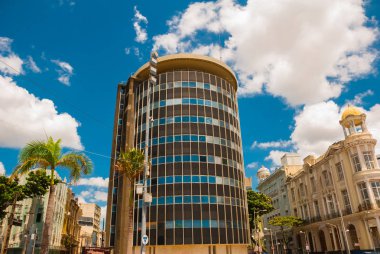 Recife, Pernambuco, Brezilya: Antik Recife semtinde Marco Zero Meydanı'nın panoramik manzarası