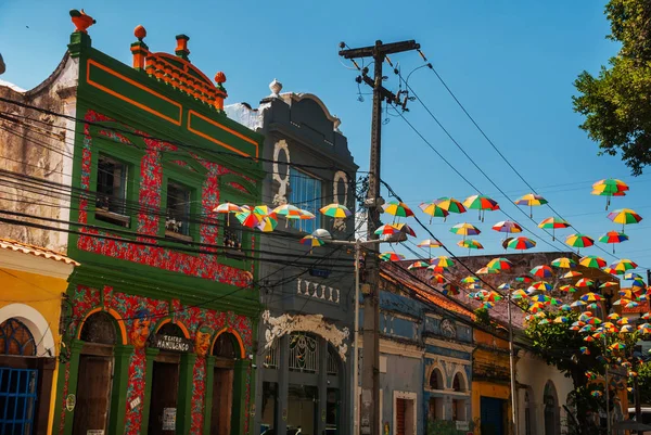 Símbolo da cultura de Pernambuco, estado do Brasil. Frevo, guarda-chuva, música, dança, cultura do Recife . — Fotografia de Stock