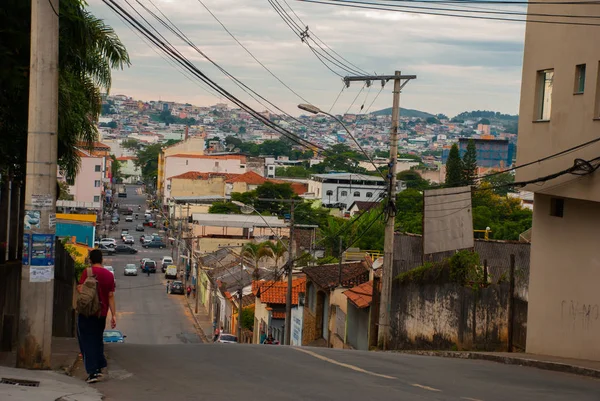 Sao joao del rei, minas gerais: Blick auf die Altstadt mit schönen Häusern — Stockfoto