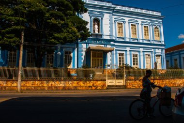 Sao Joao del Rei'nin panoramik manzarası, Minas Gerais, Brezilya
