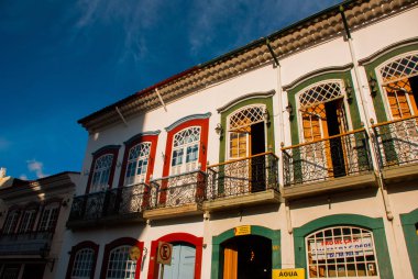 Sao Joao Del Rei, Minas Gerais: Eski şehir merkezinde güzel evlerin manzarasına sahip manzara