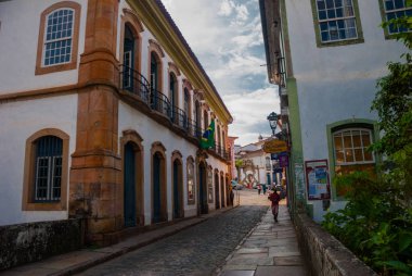 Ouro Preto, Minas Gerais, Brezilya: Minas Gerais'te UNESCO dünya mirası şehri Ouro Preto'nun manzarası