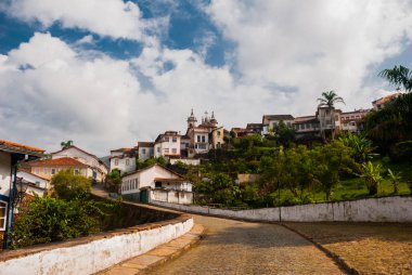 Ouro Preto, Minas Gerais, Brezilya: Minas Gerais'te UNESCO dünya mirası şehri Ouro Preto'nun manzarası