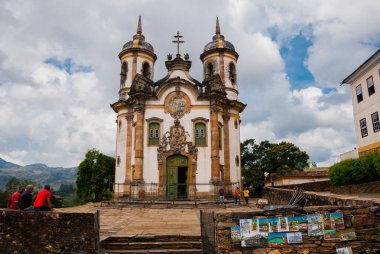 Tarihi barok kilise Igreja Sao Francisco de Assis, Ouro Preto, Minas Gerais, Brezilya görünümü