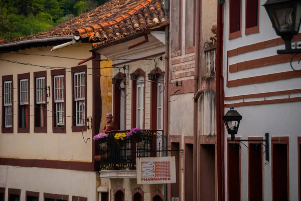 Ouro Preto, Brasilien: centrum av staden med typisk arkitektur, UNESCO-världsarvet — Stockfoto