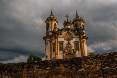 Tarihi barok kilise Igreja Sao Francisco de Assis, Ouro Preto, Minas Gerais, Brezilya görünümü
