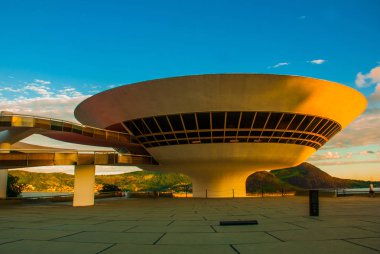 Niteroi city, Rio de Janeiro state, Brazil: MAC Niteroi. Museum of Contemporary Art of Niteroi. Architect Oscar Niemeyer. clipart