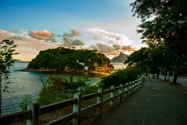 Isola di Boa Viagem, Niteroi, Stato di Rio de Janeiro, Brasile — Foto Stock