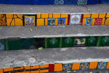 Rio De Janeiro: Rio de Janeiro, Brezilya Stairway Selaron. Şilili sanatçı Jorge Selaron'un dünyaca ünlü eseri.