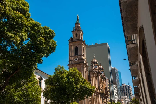 Río de Janeiro, Brasil: Hermosa catedral católica antigua en el centro de la ciudad — Foto de Stock