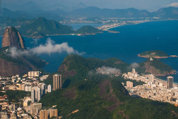 Rio de janeiro sugarloaf Dağı havadan görünümü — Stok fotoğraf