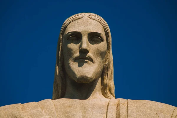 Famoso Cristo Redentore a Rio de Janeiro, Brasile — Foto Stock