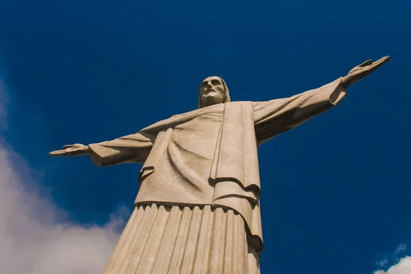 Famoso Cristo Redentor no Rio de Janeiro, Brasil — Fotografia de Stock