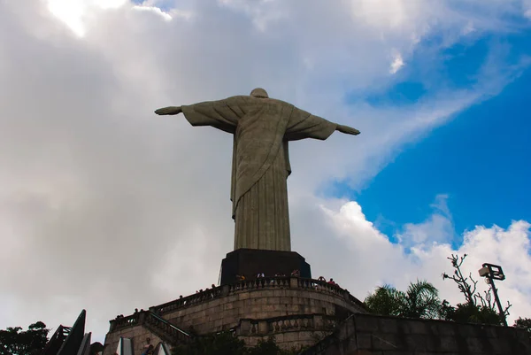 Famous Christ the Redeemer in the Rio de Janeiro, Brazil — Stock Photo, Image