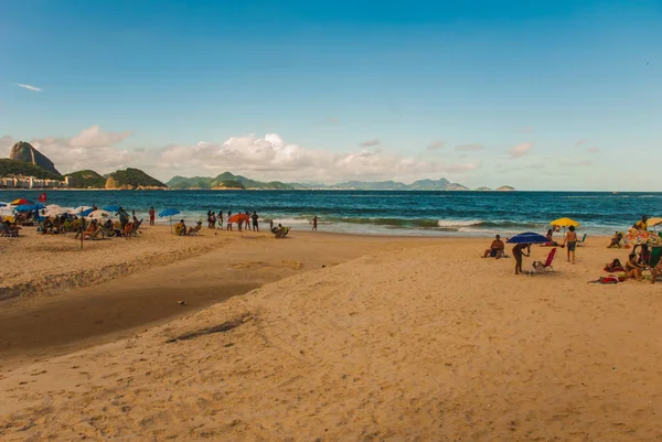 Rio de Janeiro, Copacabana beach, Brazil: Beautiful landscape with sea and beach views. The most famous beach in Rio de Janeiro.