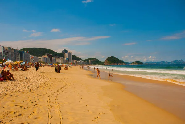 Rio de Janeiro, Copacabana beach, Brazil: Beautiful landscape with sea and beach views. The most famous beach in Rio de Janeiro.