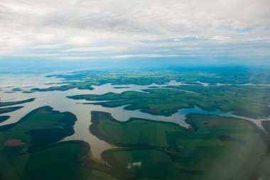 Manaus, Amazonas, Brezilya: nehrin üst görünümü. Güzel topraklar