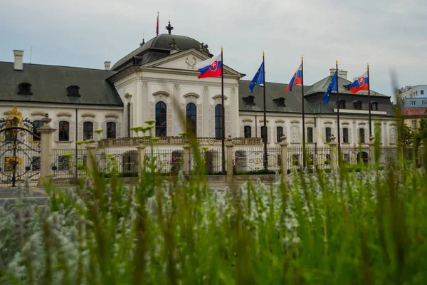 BRATISLAVA, ESLOVAQUIA: Palacio Grassalkovich. Palacio Presidencial de Bratislava — Foto de Stock