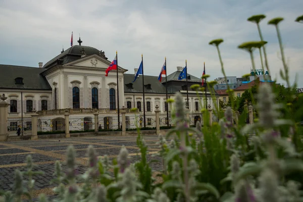 BRATISLAVA, ESLOVAQUIA: Palacio Grassalkovich. Palacio Presidencial de Bratislava — Foto de Stock