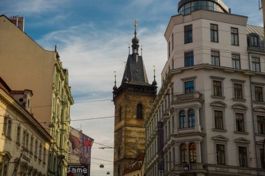 Prag, Çek Cumhuriyeti, Wenceslas meydanı: Şehir merkezinde güzel sıradışı sanat Nouveau binalar.