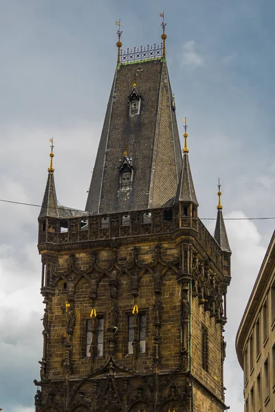 Prague, Czech Republic: View of The Powder Tower — Stock Photo, Image