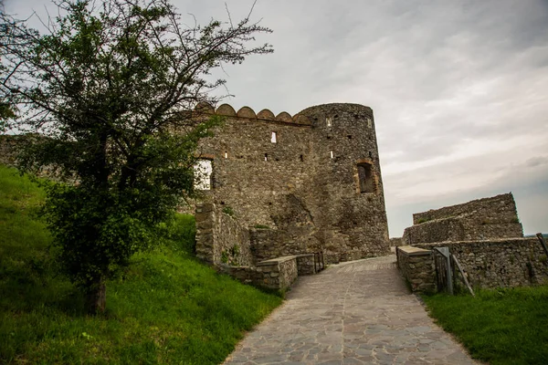 ブラチスラバ、スロバキア : スロバキアのブラチスラバ近くのデビン城の遺跡 — ストック写真