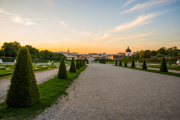 Вена, Австрия: Сады во дворце Бельведер
