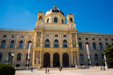 Viyana, Avusturya: Kunsthistorisches Müzesi binasında bronz fil, Maria Theresa meydanında Sanat Tarihi Müzesi, Maria-Theresien-Platz.