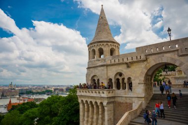 Budapest, Hungary: Fisherman Bastion. Beautiful top view of the city clipart