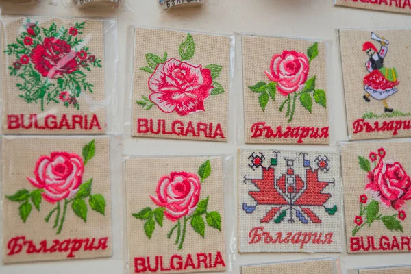 Bulgaristan ve Avrupa 'dan güzel renkli mıknatıs hatıraları — Stok fotoğraf