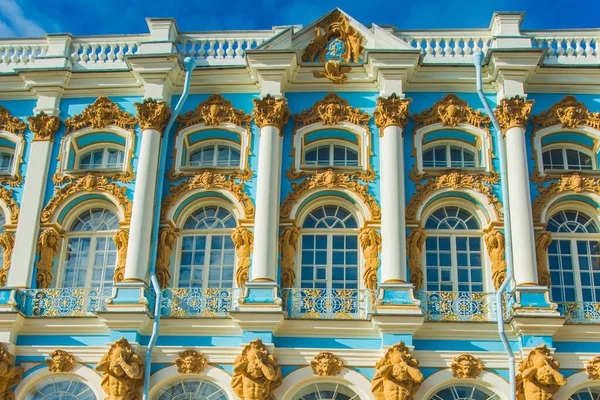 Petersburg Tsarskoye Selo City Pushkin Beautiful Catherine Palace Museum — Stock Photo, Image