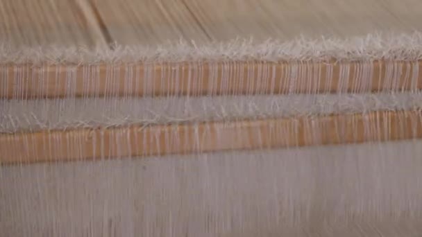 Détail Travail Loom Gros Plan — Video