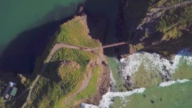 4k Rede bir Carrick ip hava atış Kuzey İrlanda'köprü
